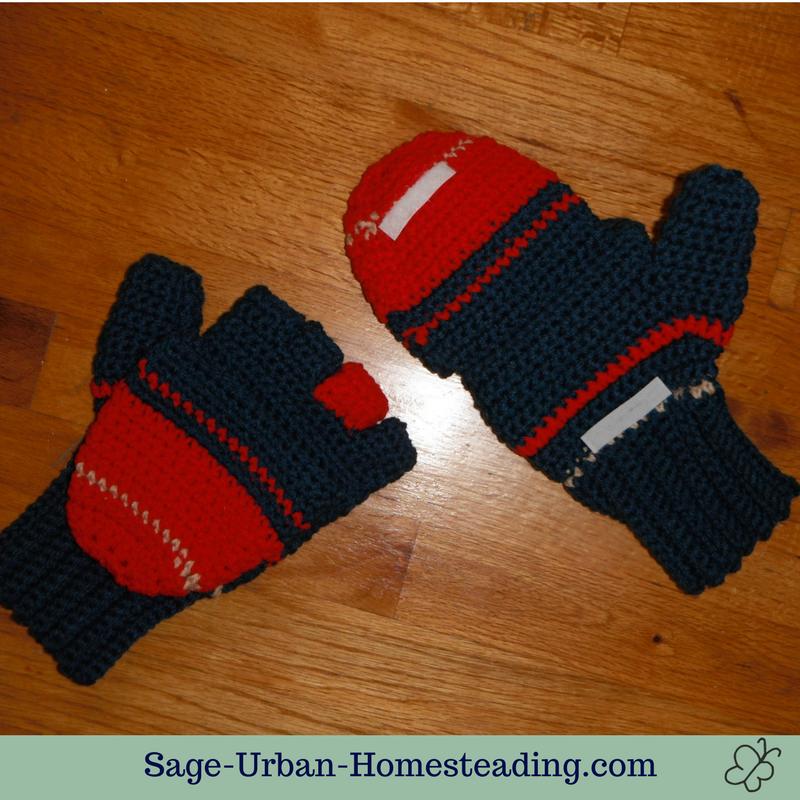 crochet mitten gloves